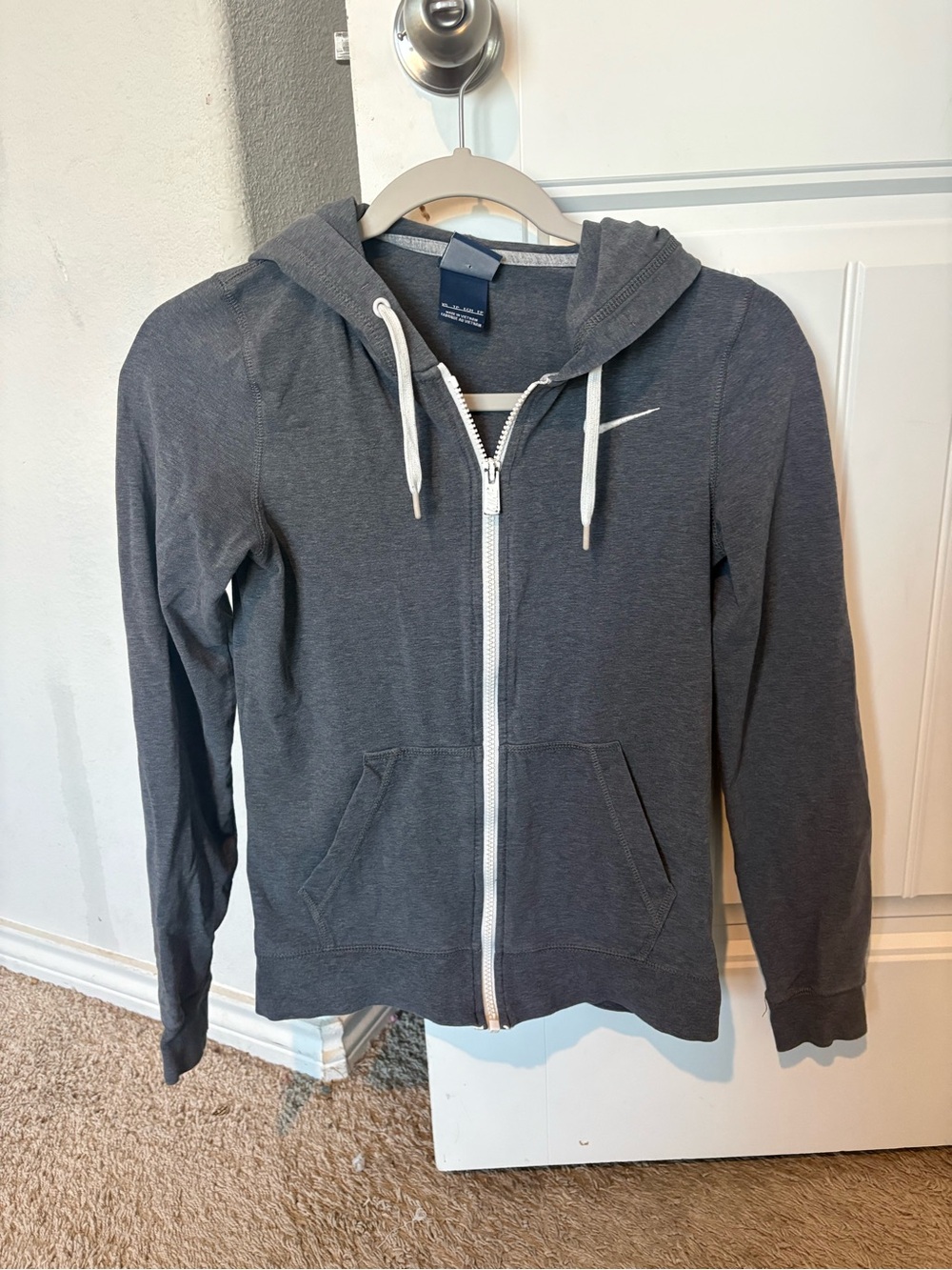 Nike Women's Dark Gray Zip-Up Hoodie Jacket